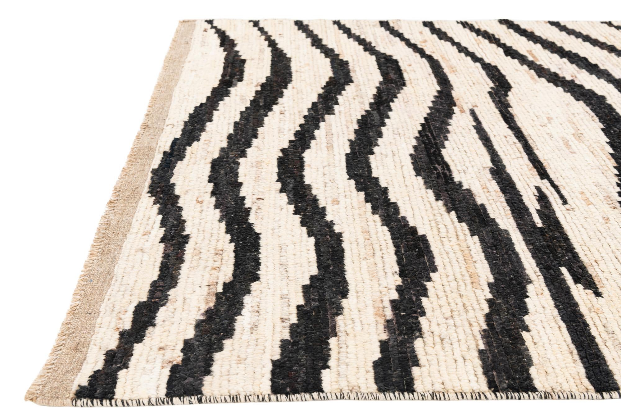 5' x 14' Hand Knotted Moroccan Wool Runner Rug