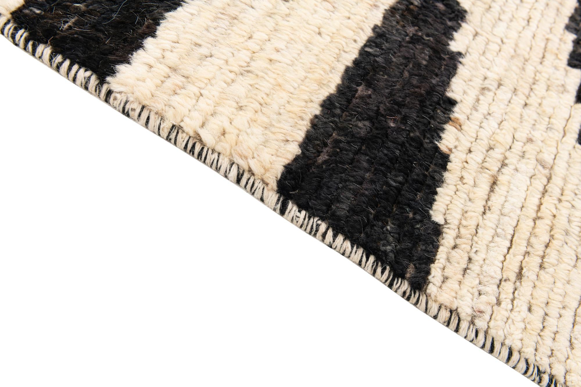 5' x 14' Hand Knotted Moroccan Wool Runner Rug