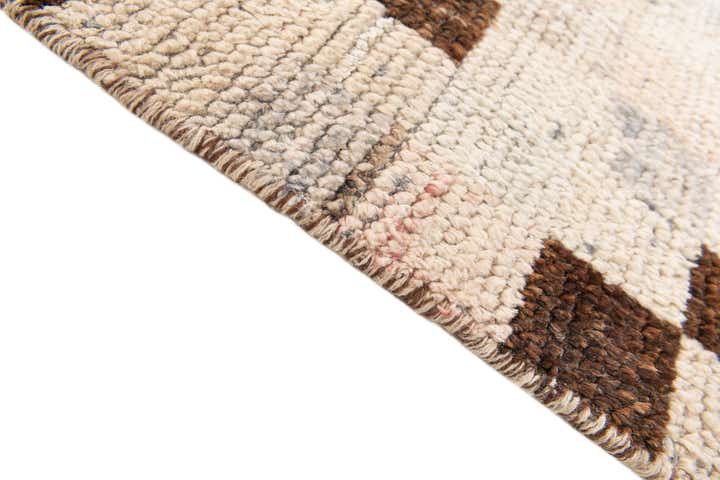 3' 1 x 12' 6 Hand Knotted Moroccan Wool Runner Rug