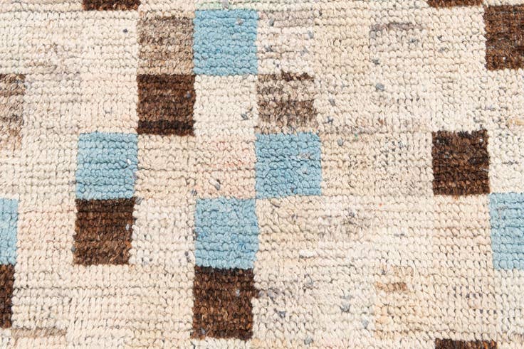 Detail image of 3' 1 x 12' 6 Hand Knotted Moroccan Wool Runner Rug