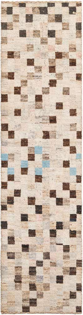 3' 1 x 12' 6 Hand Knotted Moroccan Wool Runner Rug