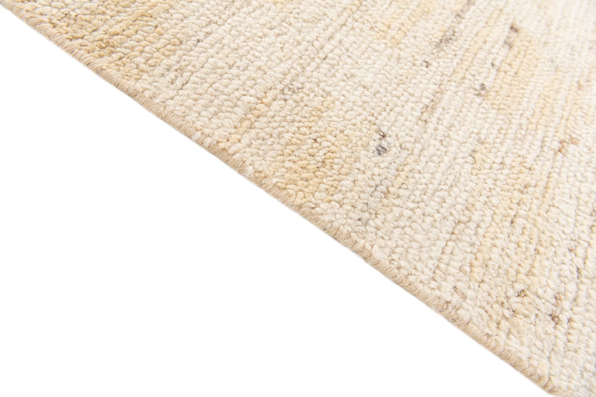 2' 5 x 10' 3 Hand Knotted Moroccan Wool Runner Rug