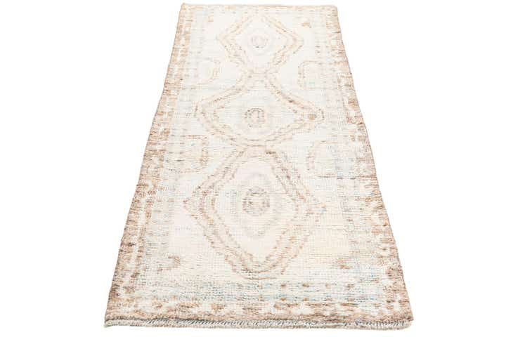 2' 9 x 8' Hand Knotted Moroccan Wool Runner Rug