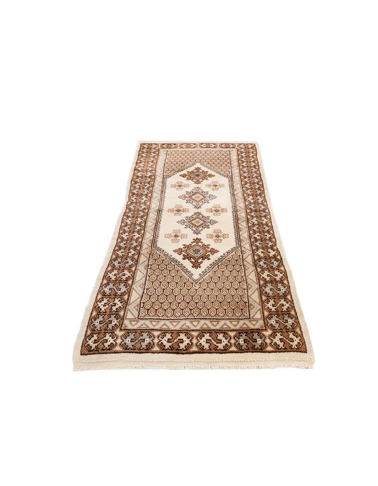 Detail image of 3' 1 x 6' 9 Hand Knotted Moroccan Wool Runner Rug