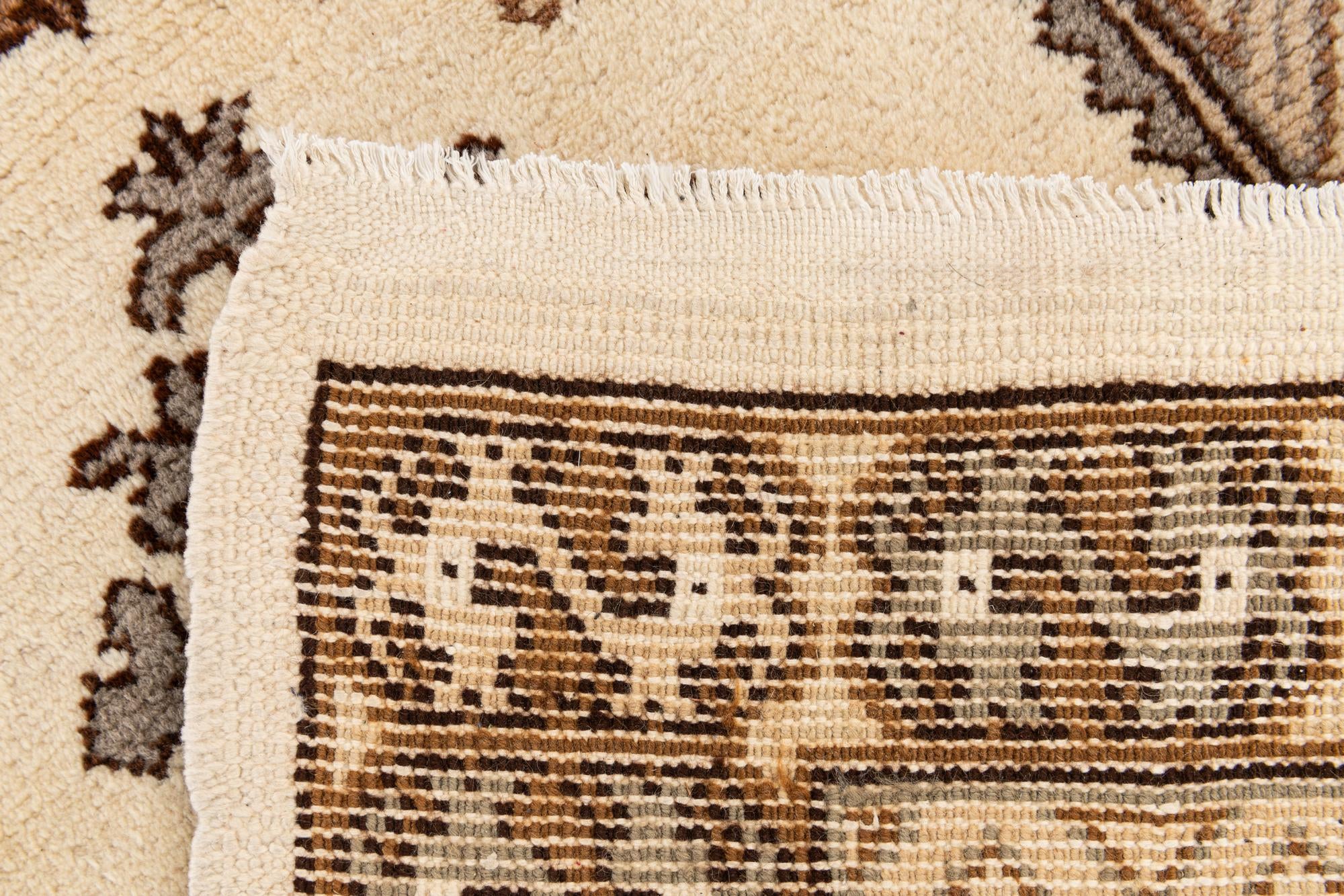 3' 1 x 6' 9 Hand Knotted Moroccan Wool Runner Rug