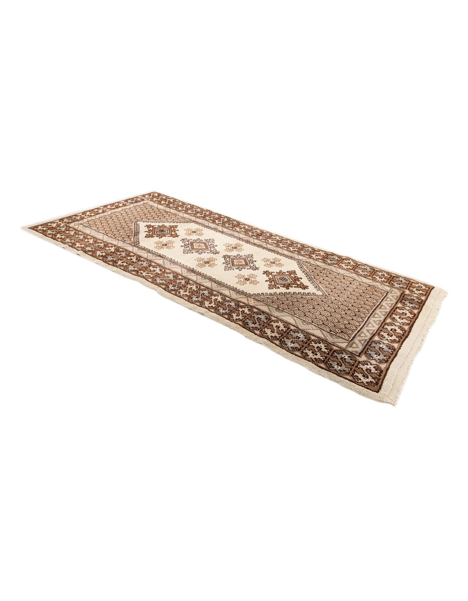 3' 1 x 6' 9 Hand Knotted Moroccan Wool Runner Rug