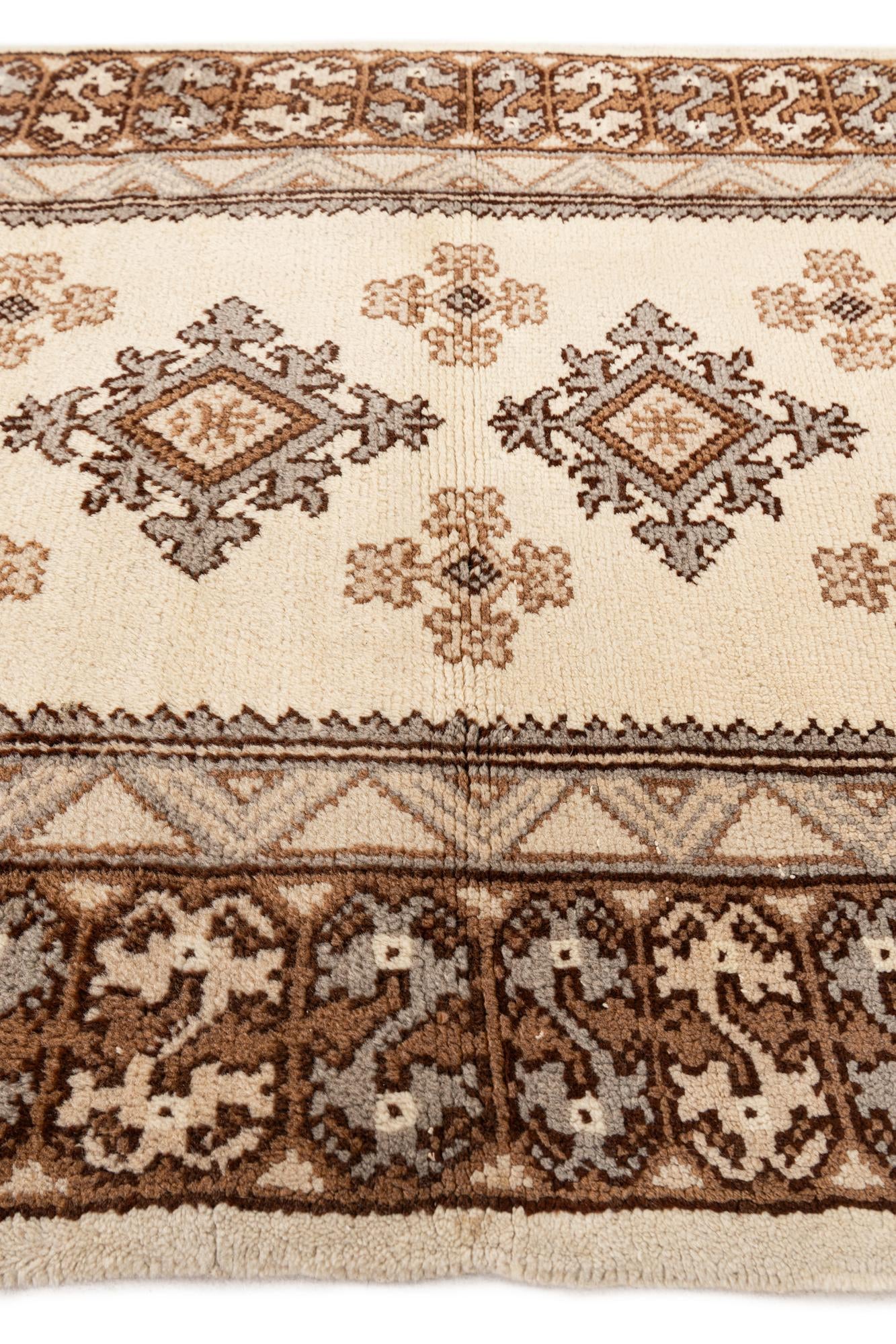 3' 1 x 6' 9 Hand Knotted Moroccan Wool Runner Rug