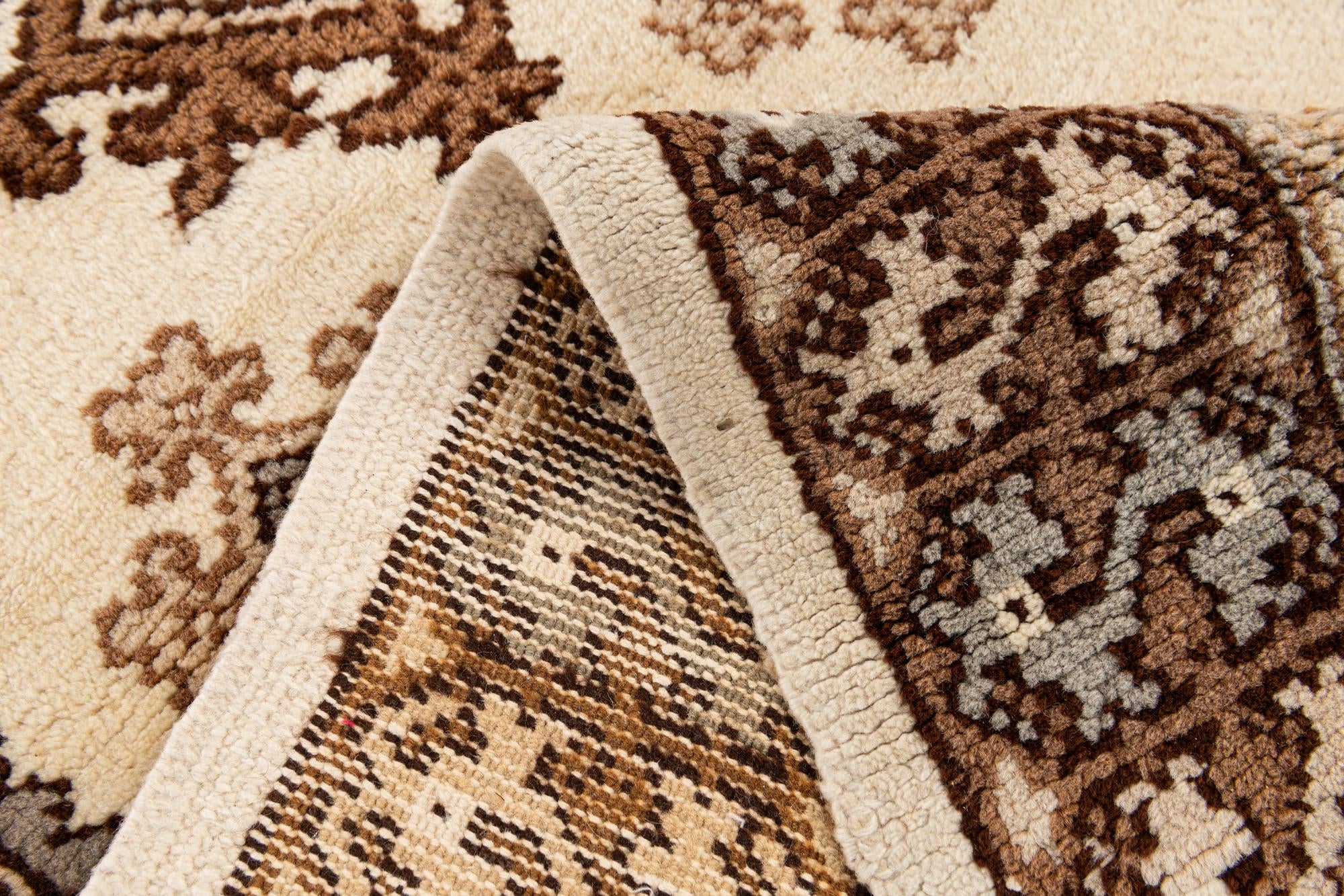 3' 1 x 6' 9 Hand Knotted Moroccan Wool Runner Rug