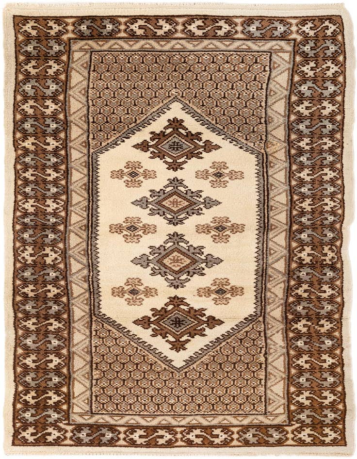 Detail image of 3' 1 x 6' 9 Hand Knotted Moroccan Wool Runner Rug