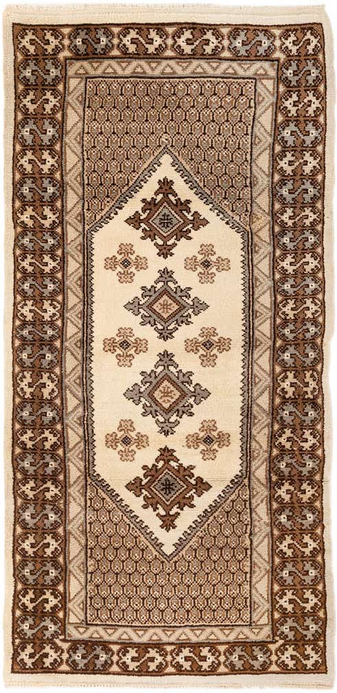 3' 1 x 6' 9 Hand Knotted Moroccan Wool Runner Rug