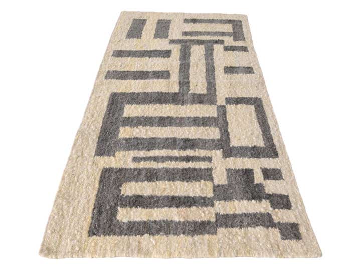 3' x 8' 2 Hand Knotted Moroccan Wool Runner Rug