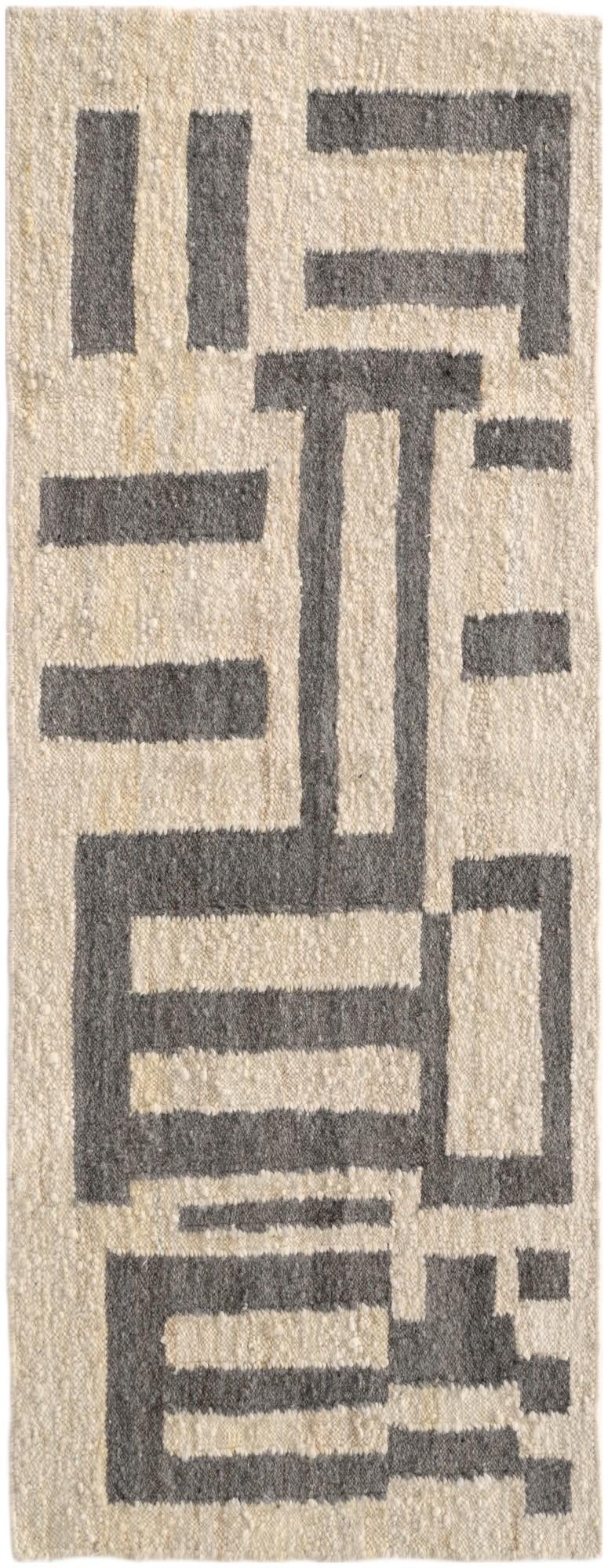 3' x 8' 2 Hand Knotted Moroccan Wool Runner Rug