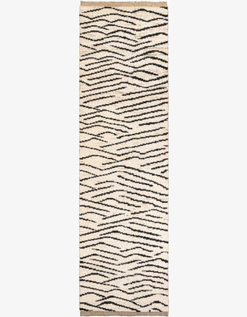 4' 1 x 14' 9 Hand Knotted Moroccan Wool Runner Rug