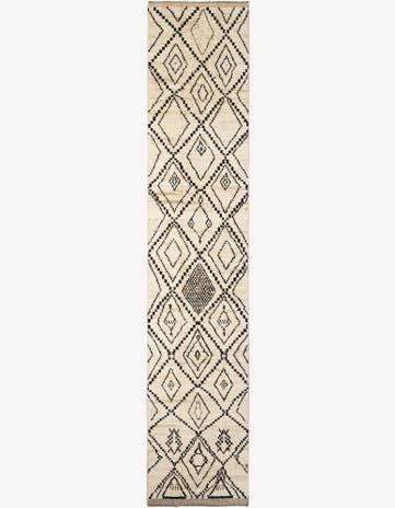 3' 1 x 15' 10 Hand Knotted Moroccan Wool Runner Rug