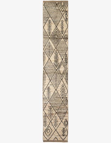 2' 11 x 16' 11 Hand Knotted Moroccan Wool Runner Rug