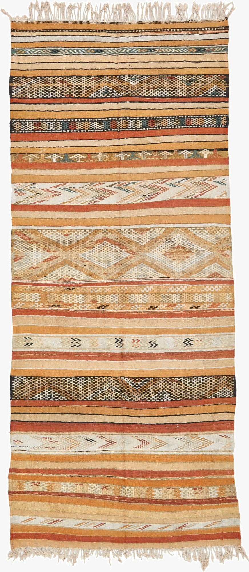 5' 4 x 12' 5  Hand Knotted Moroccan Wool Runner Rug