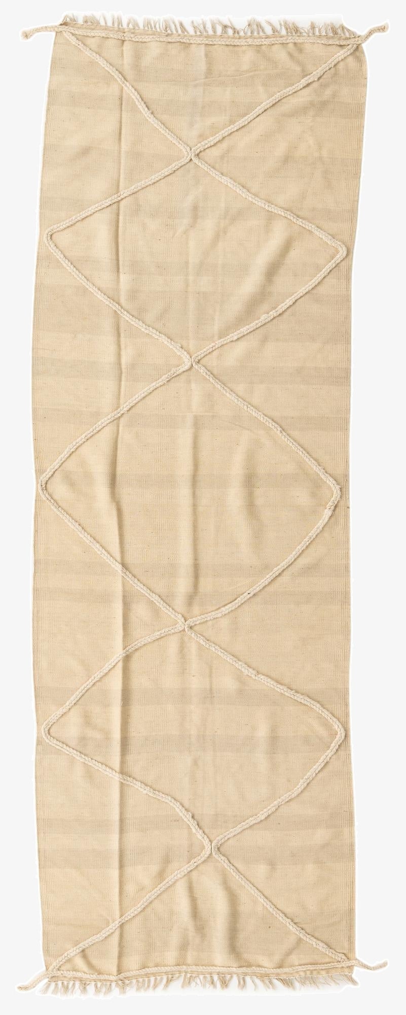 3' 8 x 11'  Hand Knotted Moroccan Wool Runner Rug