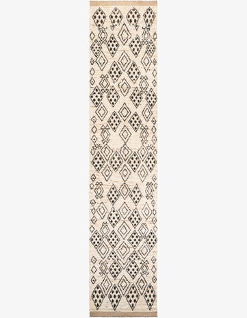 3' 4 x 15' 9 Hand Knotted Moroccan Wool Runner Rug