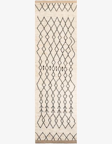 4' 4 x 14' 10 Hand Knotted Moroccan Wool Runner Rug