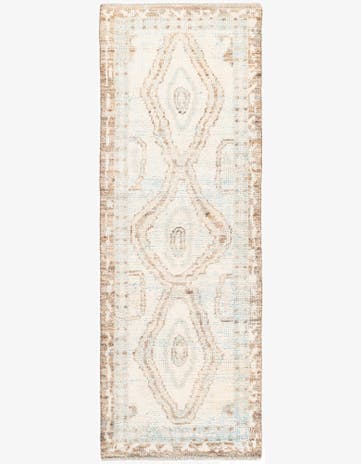 2' 9 x 8' Hand Knotted Moroccan Wool Runner Rug