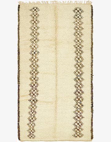 4' 6 x 8' 2 Hand Knotted Moroccan Wool Runner Rug