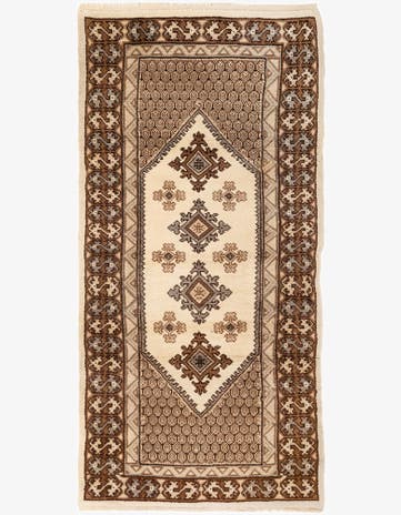 3' 1 x 6' 9 Hand Knotted Moroccan Wool Runner Rug