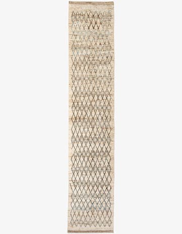 3' 2 x 15' 10 Hand Knotted Moroccan Wool Runner Rug