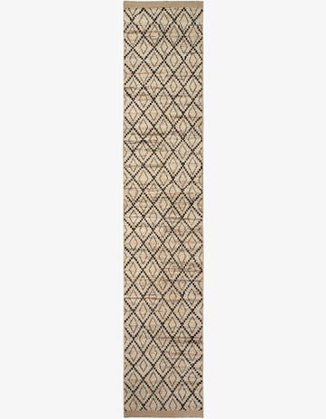 3' 2 x 16' 9 Hand Knotted Moroccan Wool Runner Rug