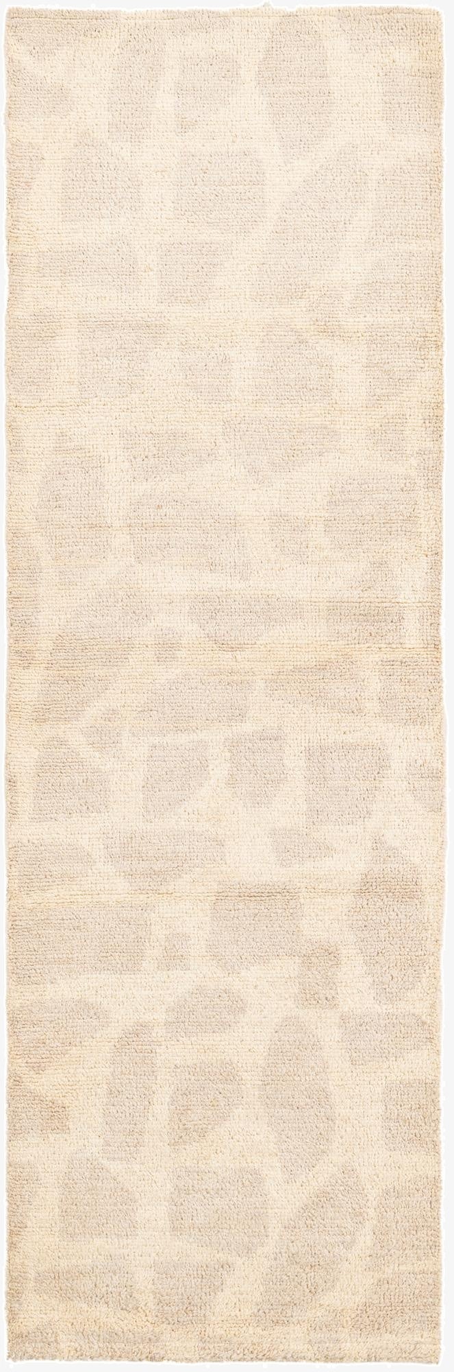 2' 7 x 8'  Hand Knotted Moroccan Wool Runner Rug