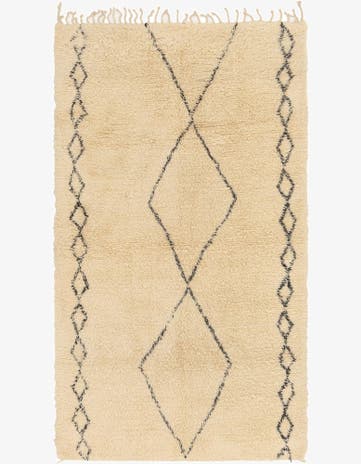 6' 6 x 11' 7 Hand Knotted Moroccan Wool Runner Rug