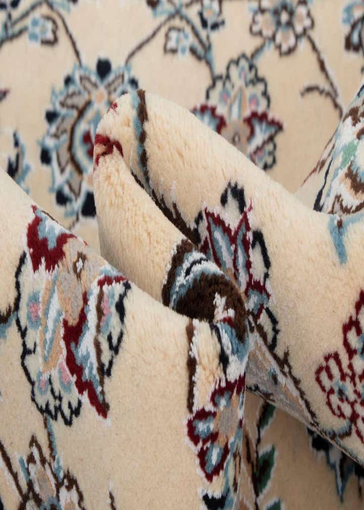 2' 11 x 9' 2 Hand Knotted Nain Persian Wool Runner Rug