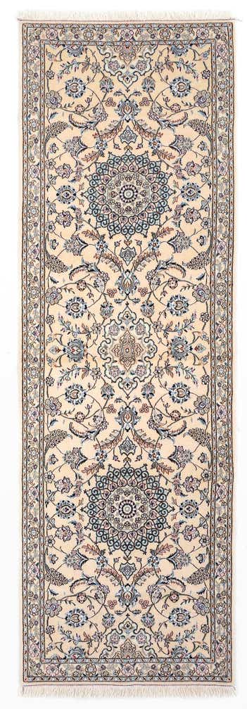 2' 11 x 9' 2 Hand Knotted Nain Persian Wool Runner Rug