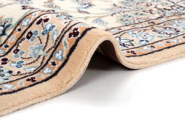 Detail image of 3' 6 x 9' 10 Hand Knotted Nain Persian Wool Runner Rug