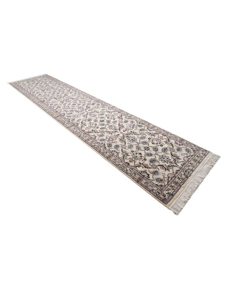 Detail image of 3' x 13' 2 Hand Knotted Nain Persian Runner Rug