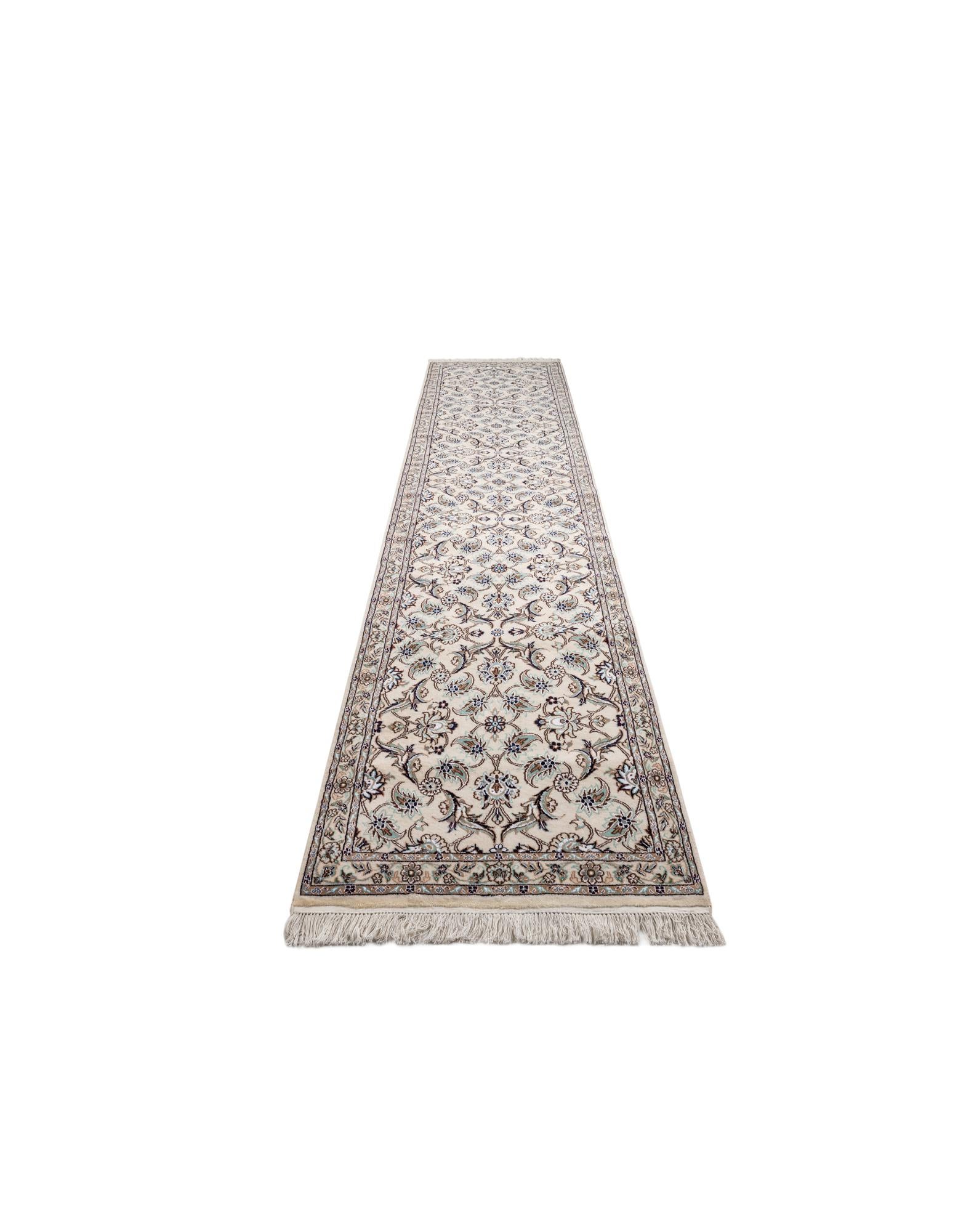 3' x 13' 2 Hand Knotted Nain Persian Runner Rug