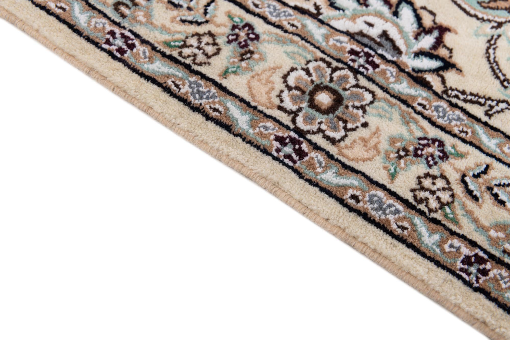 3' x 13' 2 Hand Knotted Nain Persian Runner Rug