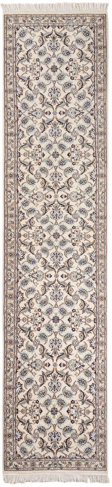 3' x 13' 2 Hand Knotted Nain Persian Runner Rug
