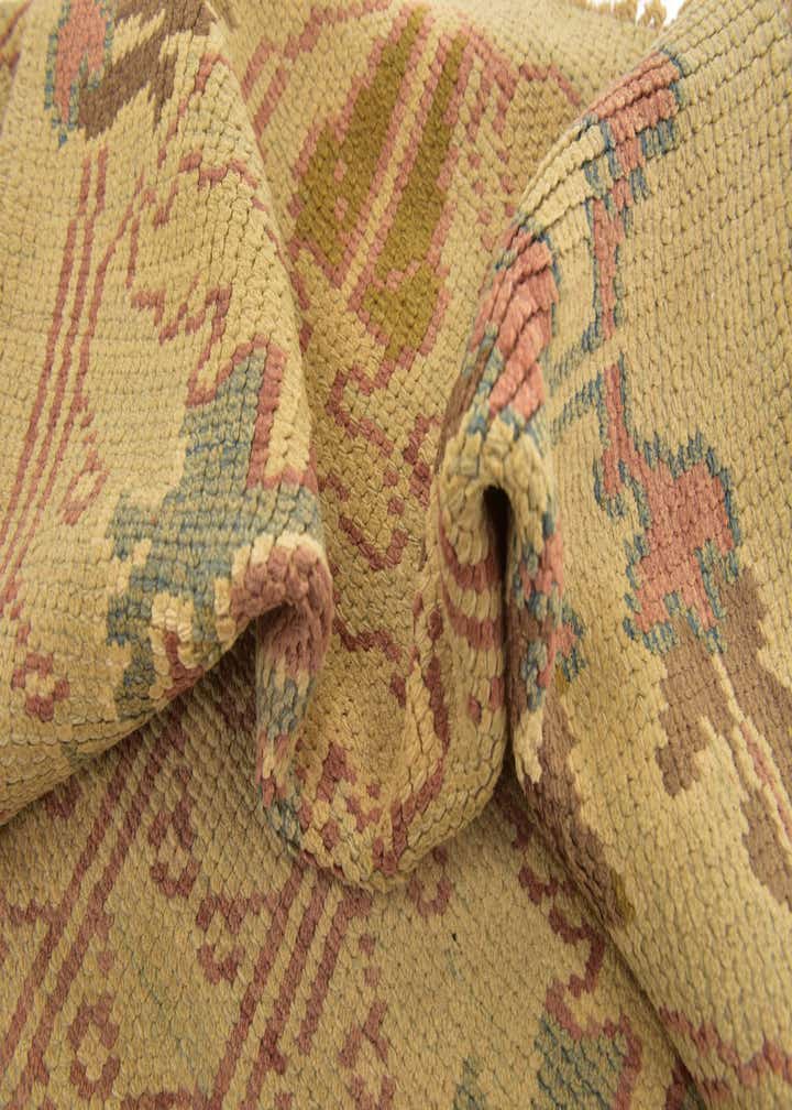 4' 3 x 8' 2 Hand Knotted Oushak Wool Runner Rug