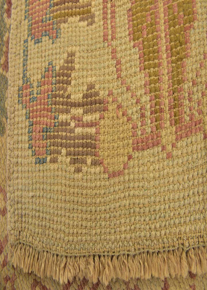 4' 3 x 8' 2 Hand Knotted Oushak Wool Runner Rug