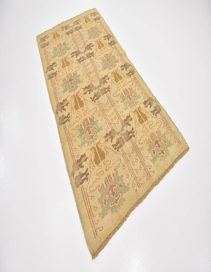 Detail image of 4' 3 x 8' 2 Hand Knotted Oushak Wool Runner Rug