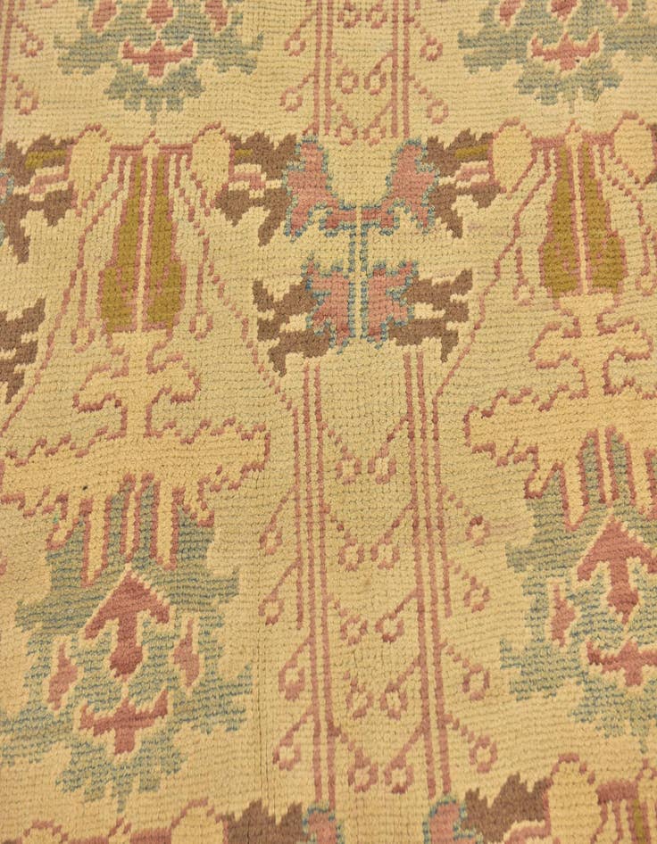 Detail image of 4' 3 x 8' 2 Hand Knotted Oushak Wool Runner Rug