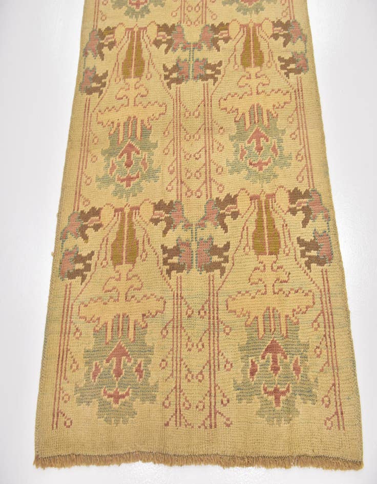 Detail image of 4' 3 x 8' 2 Hand Knotted Oushak Wool Runner Rug