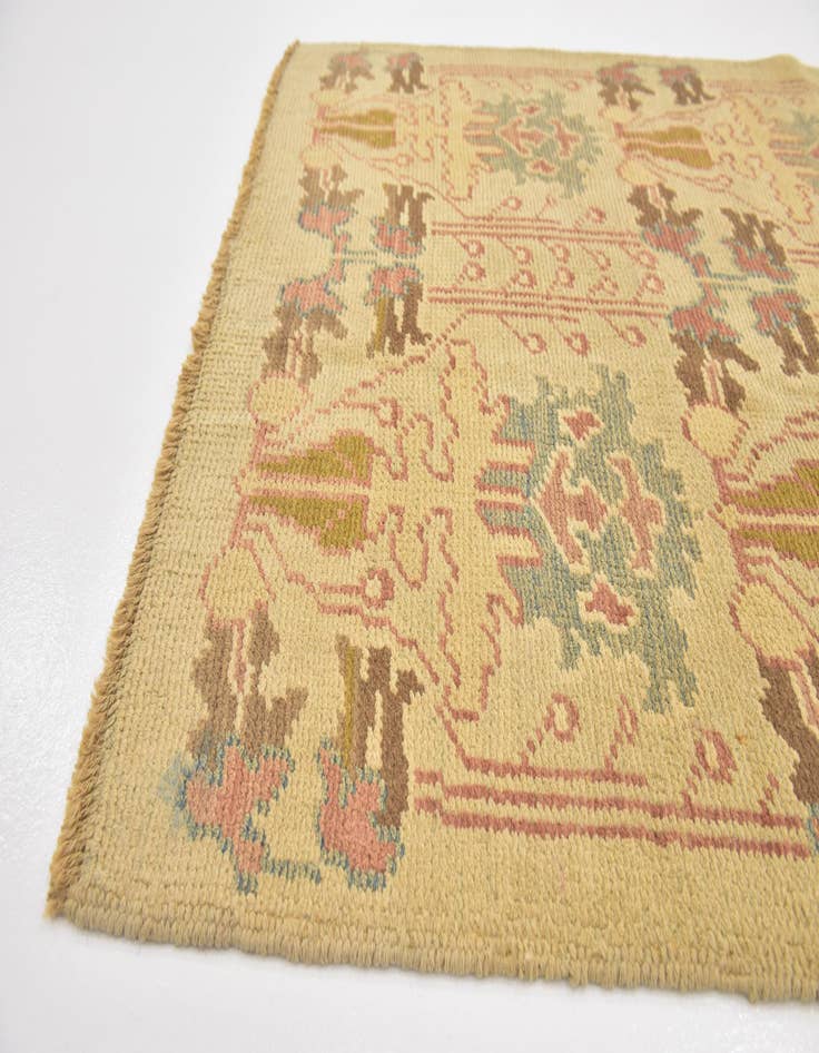 Detail image of 4' 3 x 8' 2 Hand Knotted Oushak Wool Runner Rug
