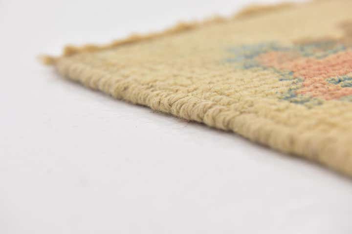 4' 3 x 8' 2 Hand Knotted Oushak Wool Runner Rug