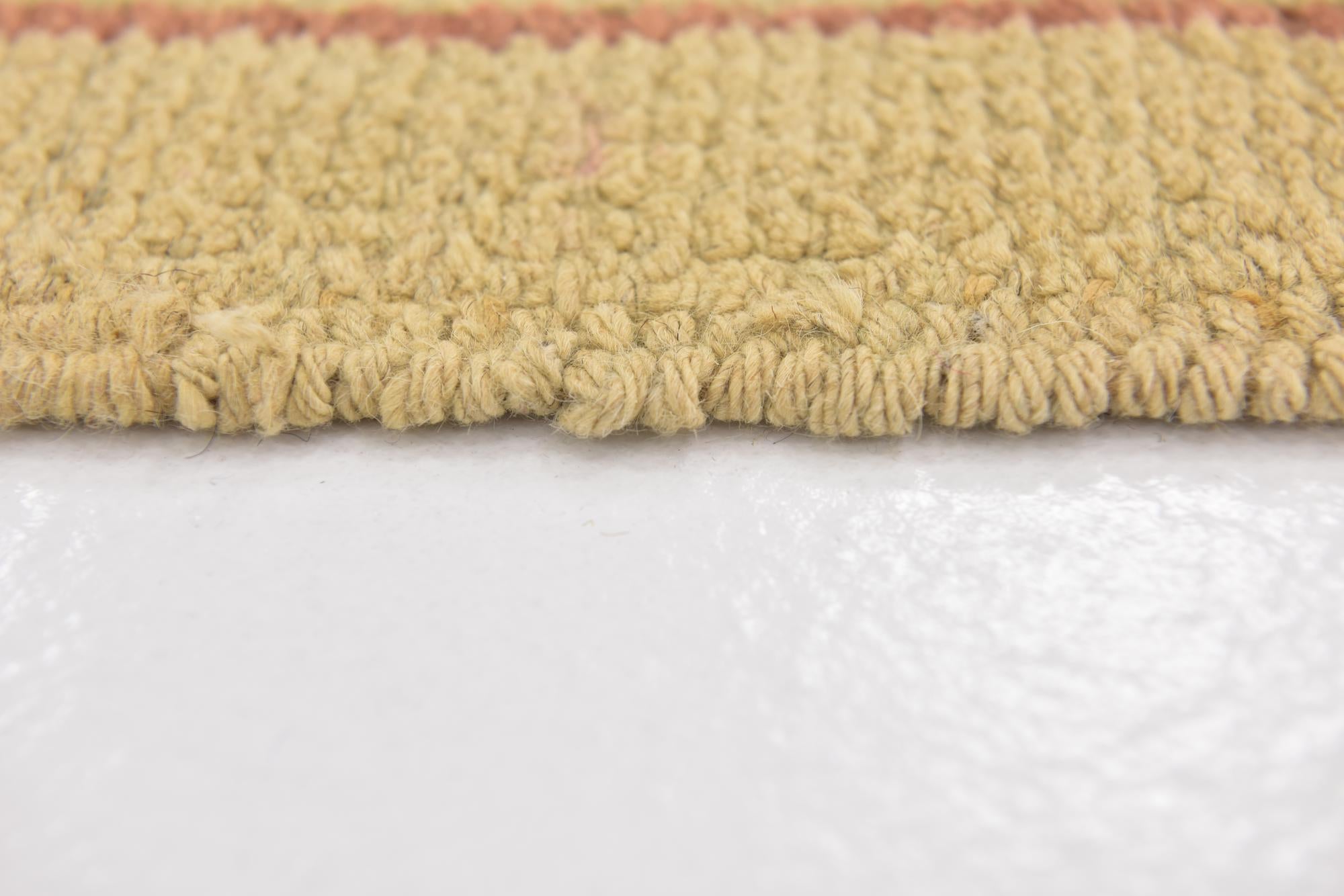 4' 3 x 8' 2 Hand Knotted Oushak Wool Runner Rug