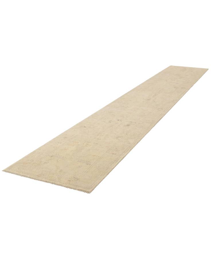 Detail image of 2' 7 x 16' 4  Hand Knotted Oushak Wool Runner Rug