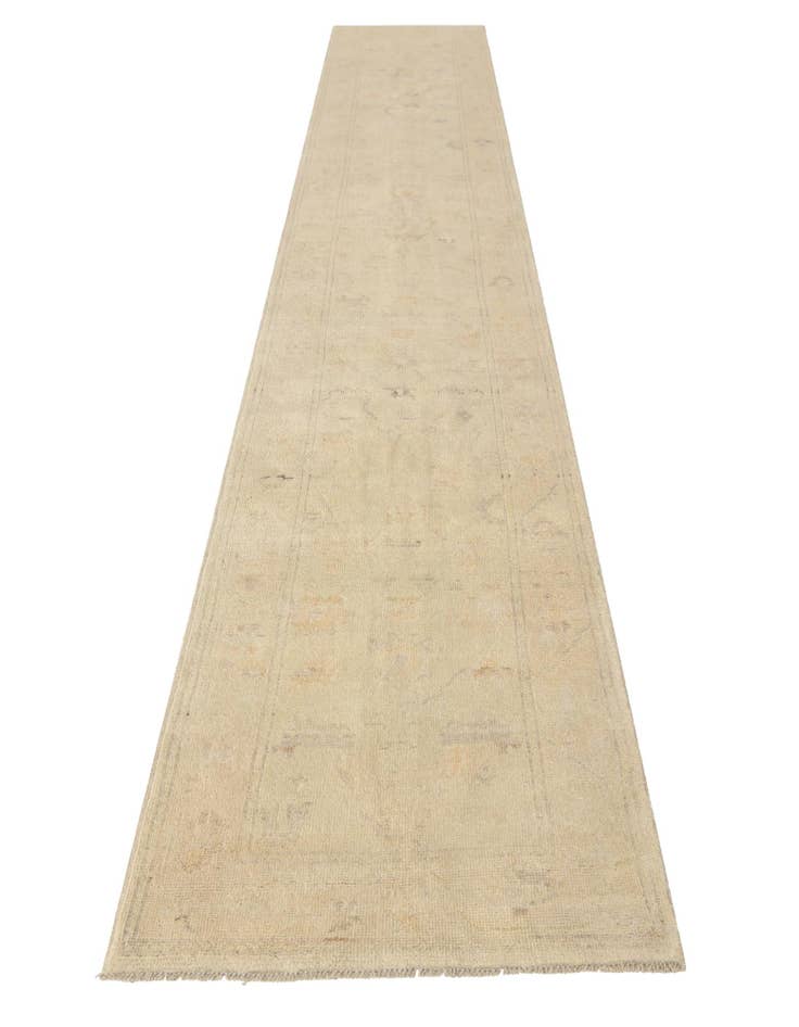 Detail image of 2' 7 x 16' 4  Hand Knotted Oushak Wool Runner Rug