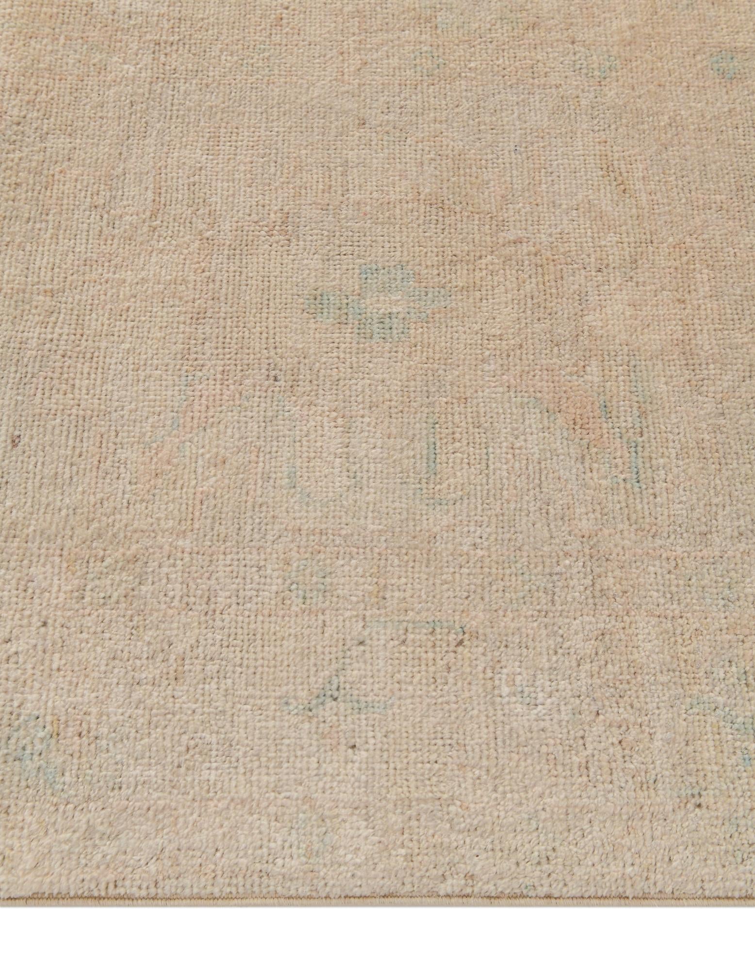 2' 9 x 11' 11 Hand Knotted Oushak Wool Runner Rug