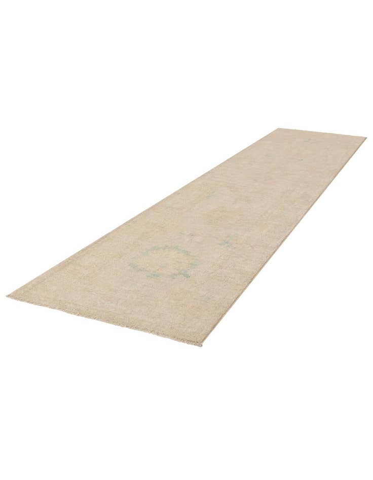 Detail image of 2' 9 x 11' 11 Hand Knotted Oushak Wool Runner Rug