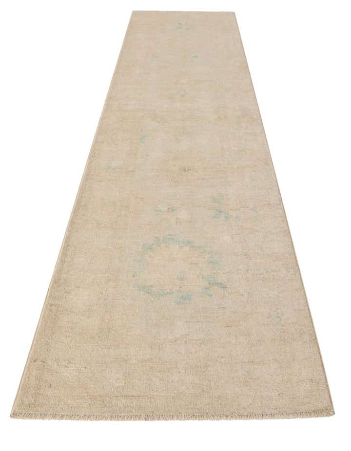 2' 9 x 11' 11 Hand Knotted Oushak Wool Runner Rug